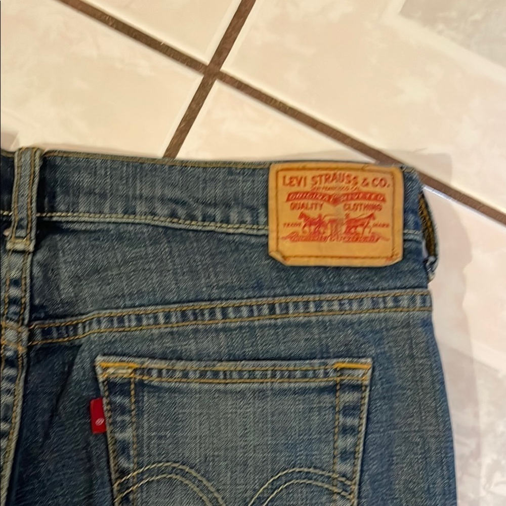 Levi's 505 Blue Straight Leg Jeans Size 8R - Picture 4 of 4